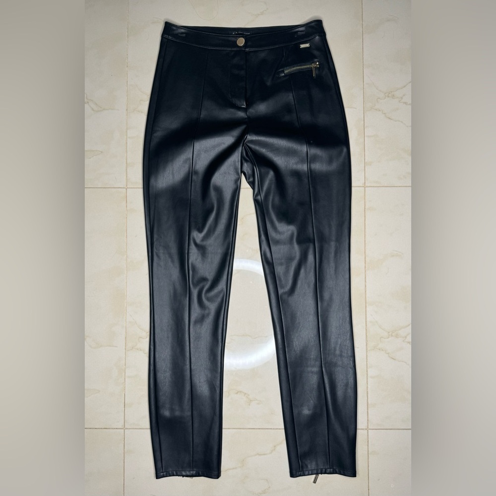 A|X Black Leather Pants